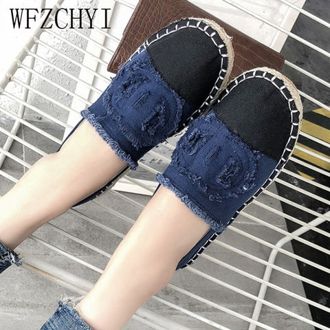 Fashion espadrilles new women flats shoes straw braided rope ladies casual shoes breathable Non slip Large size canvas shoes