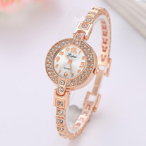 Ladies Elegant Wrist Watches Women Bracelet Rhinestones Analog Quartz Watch Analog Quartz Women Wristwatch Gift Dropshipping