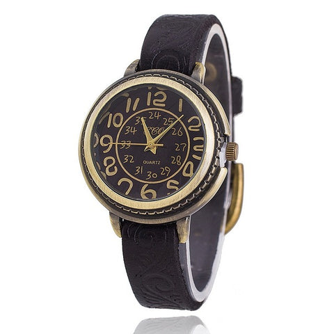 Vintage Cow Leather Watch High Quality Antique Women Wrist Watch Casual Quartz Watch Relogio Feminino BW1353