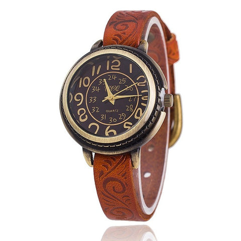 Vintage Cow Leather Watch High Quality Antique Women Wrist Watch Casual Quartz Watch Relogio Feminino BW1353