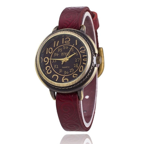 Vintage Cow Leather Watch High Quality Antique Women Wrist Watch Casual Quartz Watch Relogio Feminino BW1353