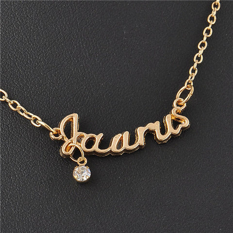 New Arrival Crystal 12 Zodiac Necklace Jewelry Zinc Alloy Infinity Choker Necklace For Women Wholesale P1114