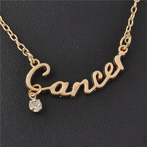 New Arrival Crystal 12 Zodiac Necklace Jewelry Zinc Alloy Infinity Choker Necklace For Women Wholesale P1114