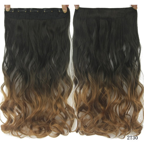 Soowee 60cm Long Synthetic Hair Clip In Hair Extension Heat Resistant Hairpiece Natural Wavy Hair Piece