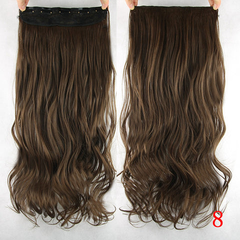 Soowee 60cm Long Synthetic Hair Clip In Hair Extension Heat Resistant Hairpiece Natural Wavy Hair Piece