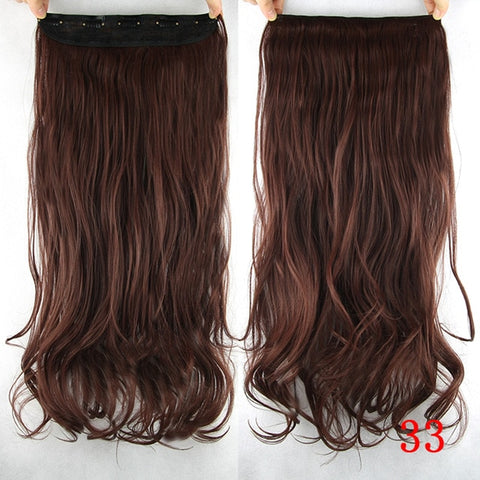 Soowee 60cm Long Synthetic Hair Clip In Hair Extension Heat Resistant Hairpiece Natural Wavy Hair Piece