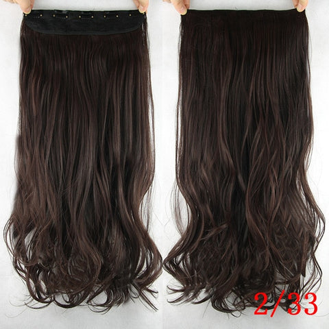 Soowee 60cm Long Synthetic Hair Clip In Hair Extension Heat Resistant Hairpiece Natural Wavy Hair Piece