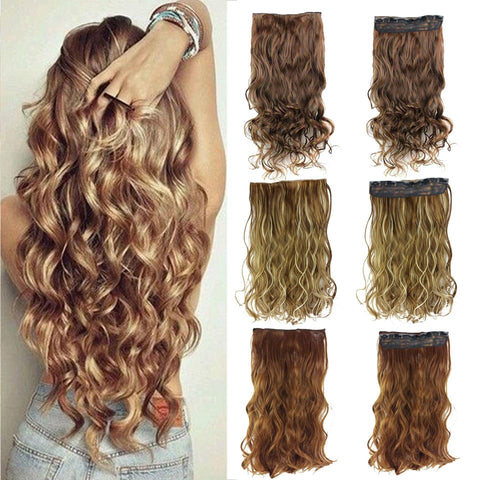 DIFEI 24 inches Clip on Wire Fish Line Hair Extensions Secret Invisible Wire One Piece for Ombre Hair Synthetic Hairpiece