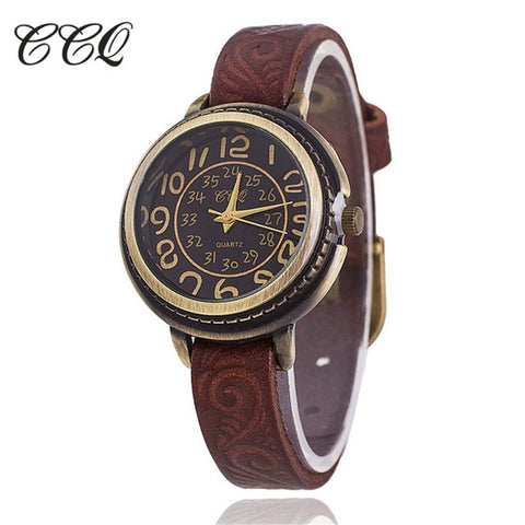 Vintage Cow Leather Watch High Quality Antique Women Wrist Watch Casual Quartz Watch Relogio Feminino BW1353