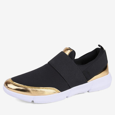 Spring Autumn Women Slip On Loafers Ladies Casual Comfortable Flats Female Breathable Stretch Cloth Shoes Fashion Zapatillas