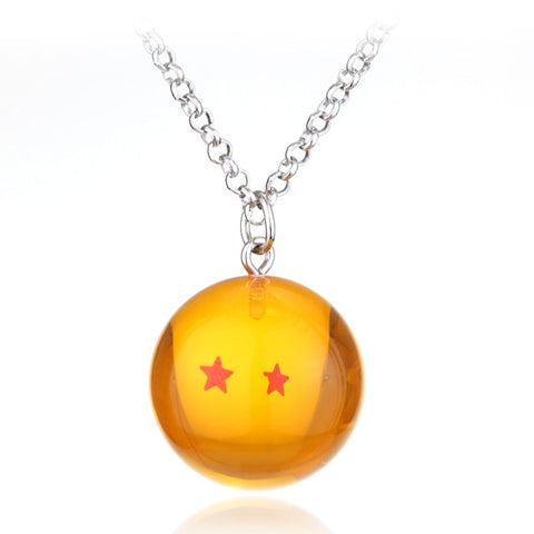 Hot Anime Jewelry Dragon Ball Z Necklace Orange Pvc 1-7stars Goku Dragonball Chain Necklace Pendant for Cosplay Llavero Chaveiro