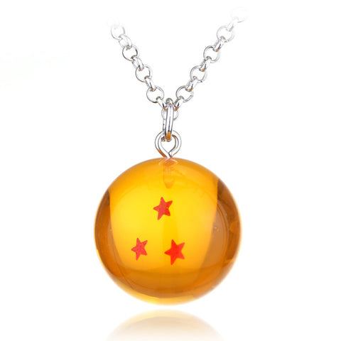 Hot Anime Jewelry Dragon Ball Z Necklace Orange Pvc 1-7stars Goku Dragonball Chain Necklace Pendant for Cosplay Llavero Chaveiro