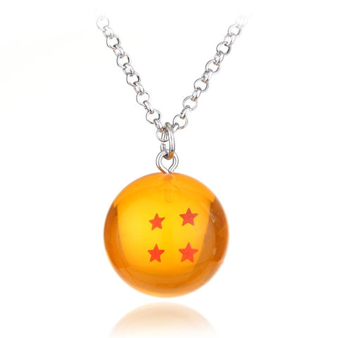 Hot Anime Jewelry Dragon Ball Z Necklace Orange Pvc 1-7stars Goku Dragonball Chain Necklace Pendant for Cosplay Llavero Chaveiro