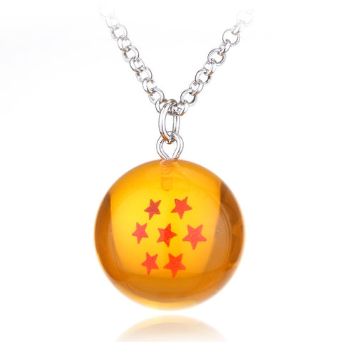 Hot Anime Jewelry Dragon Ball Z Necklace Orange Pvc 1-7stars Goku Dragonball Chain Necklace Pendant for Cosplay Llavero Chaveiro
