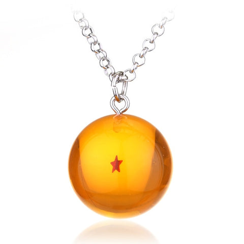 Hot Anime Jewelry Dragon Ball Z Necklace Orange Pvc 1-7stars Goku Dragonball Chain Necklace Pendant for Cosplay Llavero Chaveiro