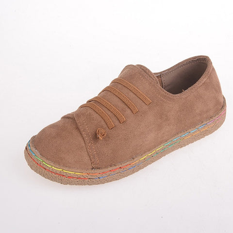 New Spring Women Flats Shoes Loafers Round Toe Wide Shallow Slip-on Casual Lady Flats Shoes Oxford Shoes For Women