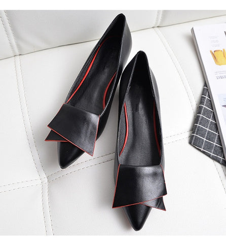 2019 Leather Flat Shoes pointed toe With low Woman Loafers Cowhide Spring Casual Shoes Women Flats Women Shoes M812