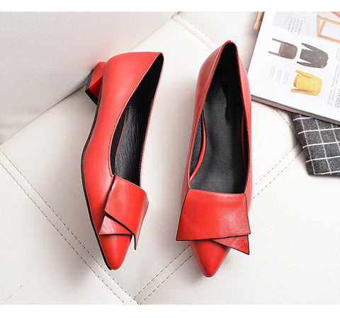 2019 Leather Flat Shoes pointed toe With low Woman Loafers Cowhide Spring Casual Shoes Women Flats Women Shoes M812