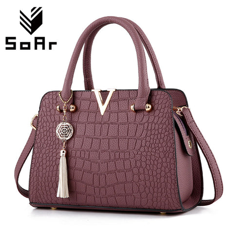 New Crocodile Pattern Women Bag Handbags Women Messenger Bags Crossbody Shoulder Bags Ladies Tassel Women Leather Handbags Hot