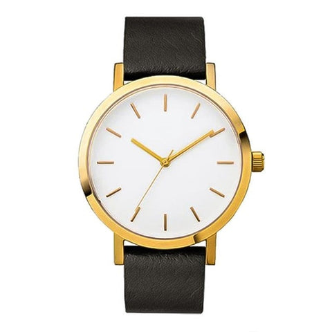 Women Lady Watches Minimalist Style Leather Band Stainless Steel Analog Quartz Wristwatch Female Casual Watch Girl's Gift 2019