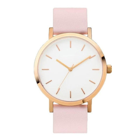 Women Lady Watches Minimalist Style Leather Band Stainless Steel Analog Quartz Wristwatch Female Casual Watch Girl's Gift 2019