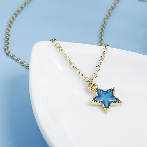 Fashion Choker Necklace Cartoon Enamel Star Moon Planet Pendant Chain Necklaces for Women Gifts Collares Collier Ketting Jewelry