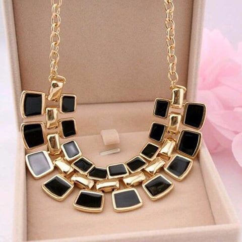 IPARAM 2019 Trendy Necklaces Pendants Link Chain Collar Long Plated Enamel Statement Bling & Fashion Necklace Women Jewelry