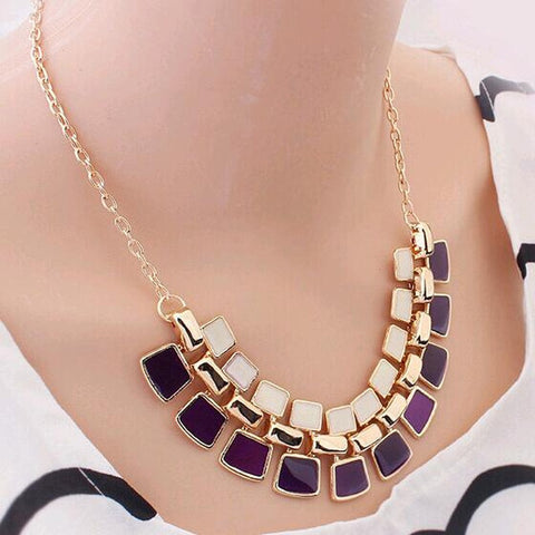 IPARAM 2019 Trendy Necklaces Pendants Link Chain Collar Long Plated Enamel Statement Bling & Fashion Necklace Women Jewelry