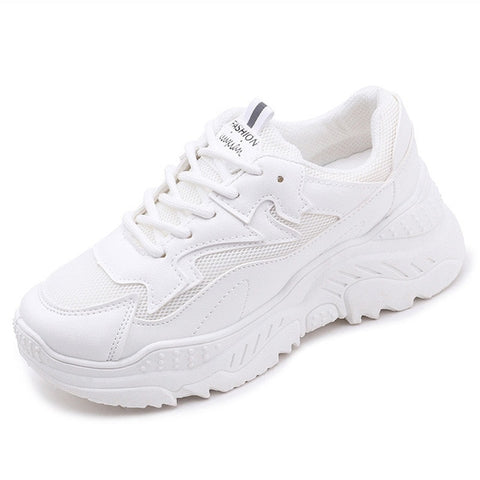 Fashion Sneakers Women Shoes New Women Vulcanize Shoes 2019 Platform Shoes Women Flats Female Chunky Sneakers Walking Shoes