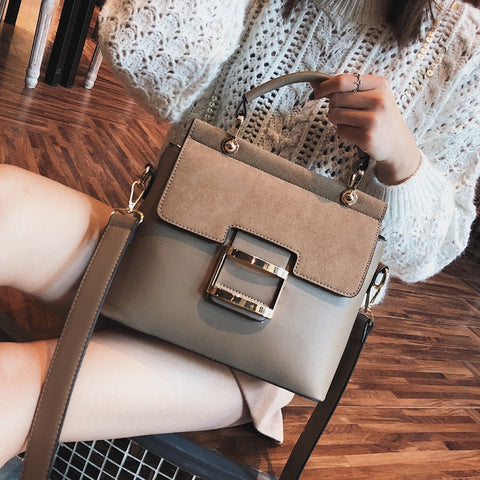 Women Bag Vintage Shoulder Bags 2018 Buckle PU Leather Handbags Crossbody Bags For Women Famous Brand Spring Sac Femme