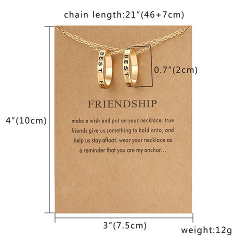 2pc Best Friends Forever Sister Pendant Necklace Women Love Heart Watermelon Rainbow Leaf Necklaces Pendants BFF Couple Jewelry