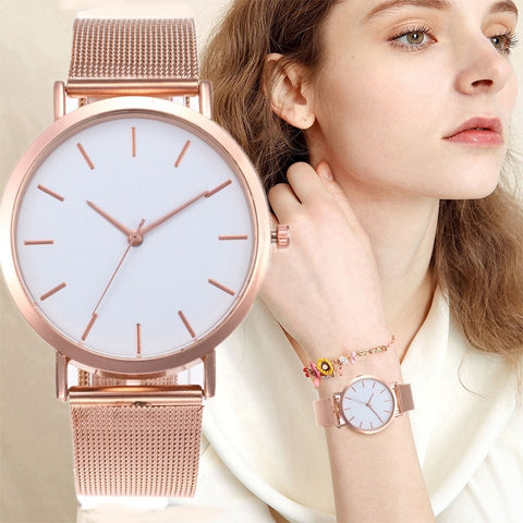 New Woman Watch Fashion Rose Gold Silver Luxury Ladies Watch For Women reloj mujer saat relogio zegarek damski Bayan Kol Saati