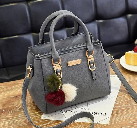 Yogodlns women beading pendant handbag ladies embossed shoulder bag ladies Messenger bag hairball bags high quality bag