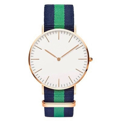 18 Styles Ultra Slim Quartz Watch Simple Nylon Band Relogio Masculino  Fashion woman men Wristwatches Geneva Ladies Quartz Watch