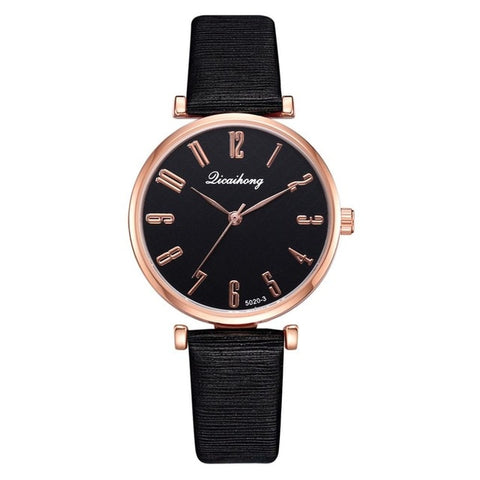 Minimalist Leather Watches For Women Simple Black Casual Dress Quartz Clock Ladies Wrist Watch 2019 Gift Reloj Mujer