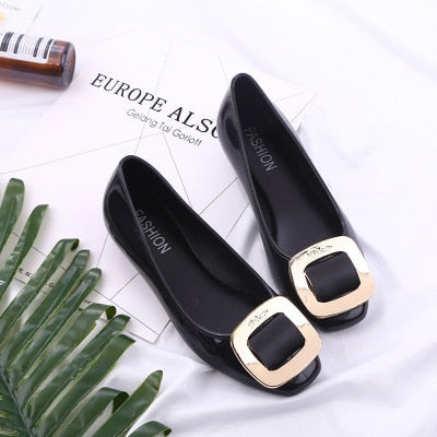 Marlisasa Women Cute Soft Bow Tie Black Jelly Shoes Lady Casual Dance Shoes Female Pink Shoes Zapatos Planos De Mujer F377